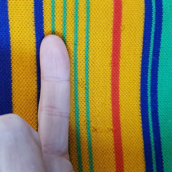 Vintage 60's Wool Longline Mod Coat Colorblock Striped SANGER HARRIS Small - Picture 13 of 17